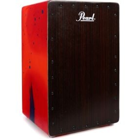 Pearl Percussion Primero Cajon in Abstract Red