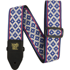 Ernie Ball Classis Jacquard Guitar Or Bass Strap in Blue Crux 