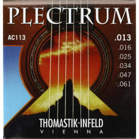 Thomastik Plectrum Acoustic Guitar Strings Set Medium .013-.061 Gauge