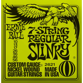 Ernie Ball Regular Slinky Nickel Wound 7 String Electric Guitar Strings 10-56 Gauge