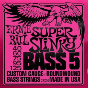 Ernie Ball Super Slinky 5 String Nickel Wound Electric Bass Strings 40-125 Gauge