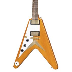 Epiphone 1958 Korina Flying V Left Handed in Aged Natural