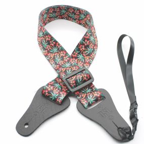 DSL 38UKPOLY Series Ukulele Weaving 38mm Strap in Hibiscus Red