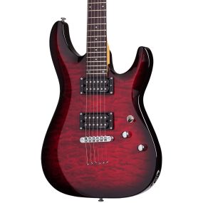 Schecter C 6 Plus in See Thru Cherry Burst 
