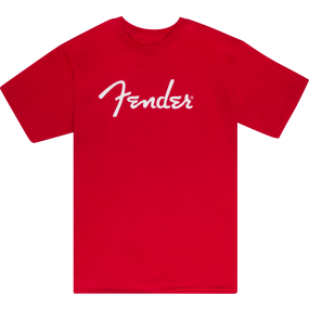 Fender Spaghetti Logo Large TShirt in Dakota Red
