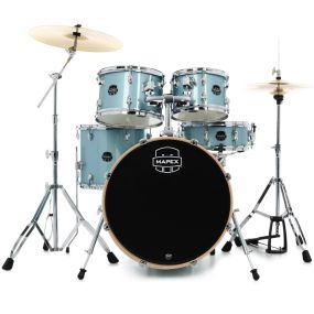 Mapex Venus 5 piece Drum Set in Aqua Blue Sparkle