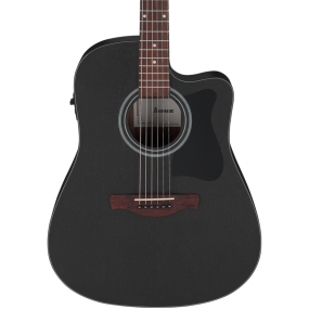 Ibanez V44CE Electric Acoustic Guitar in Weathered Black Open Pore