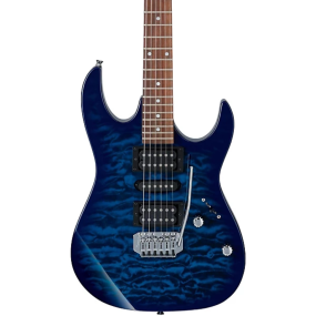Ibanez GRX70QA Electric Guitar in Transparent Blue Burst