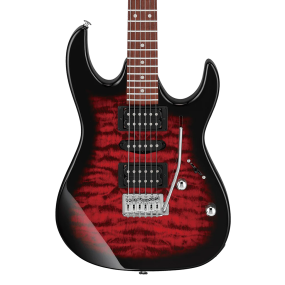 Ibanez Gio GRX70QA Electric Guitar in Transparent Red Burst