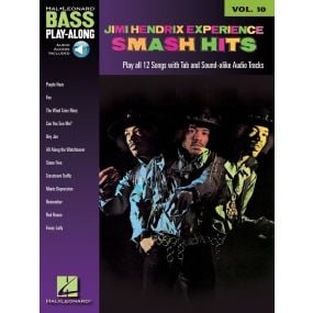 Jimi Hendrix Smash Hits Bass Play Along Volume 10 Book & OLA