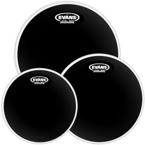 Evans Drumheads Chrome Pack in Black 10", 12" and 14"