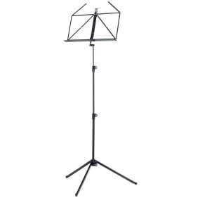 K&M 100/1 Folding 3 Piece Music Stand in Black