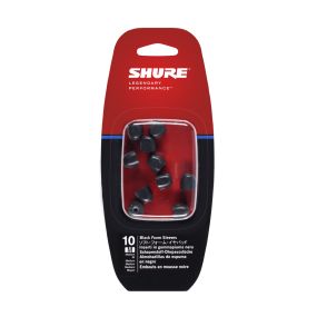 Shure EABKF110M Foam Sleeves Medium Version 5 Pairs in Black