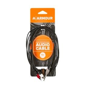 Armour RCA26S 10FT High Performance 1/4" Stereo To 2xRCA Audio Cable