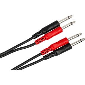 Hosa CPP203 Dual 1/4" TS to Dual 1/4" TS Stereo Interconnect Cable 3 Meters