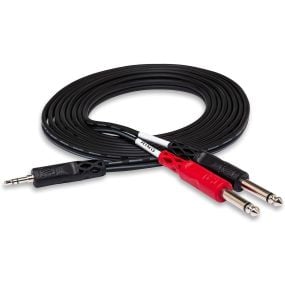 Hosa CMP159 3.5 mm TRS to Dual 1/4" TS Stereo Breakout Cable