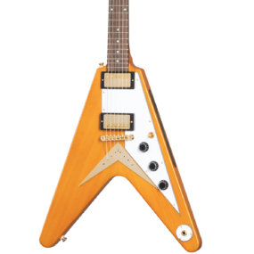 Epiphone 1958 Korina Flying V with White Pickguard in Aged Natural