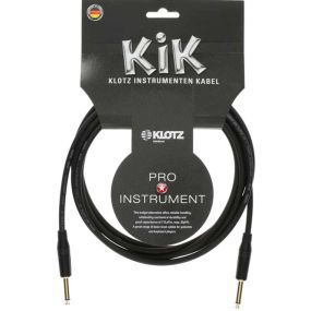 Klotz pro instrument cable with slimline metal sleeve and angled jack
