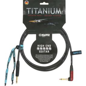 Klotz Titanium 4.5m Silent Guitar Cable with Angled Plug