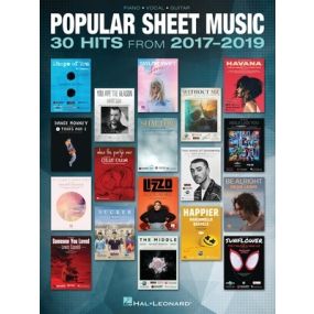 POPULAR SHEET MUSIC 30 HITS FROM 2017-2019 PVG