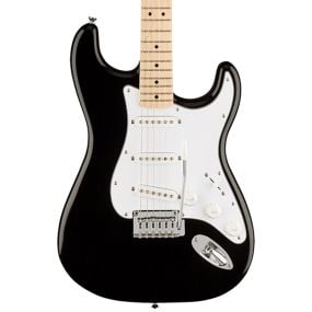 Squier Affinity Series Stratocaster, Maple Fingerboard, White Pickguard in Black
