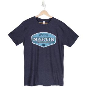 Martin Retro Graphic Tee Small in Navy Blue