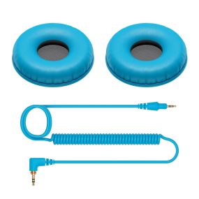 Pioneer DJ Coiled Cable And Ear Pads in Blue