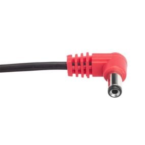 CIOKS Type 2 5,5/2,1mm Centre Positive DC Plug L Shape 50cm in Red