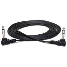 Hosa Balanced Interconnect Cable Right Angle 1/4 in TRS to Same