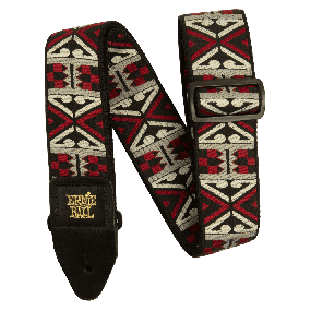 Ernie Ball Classis Jacquard Guitar Or Bass Strap in Primal Red
