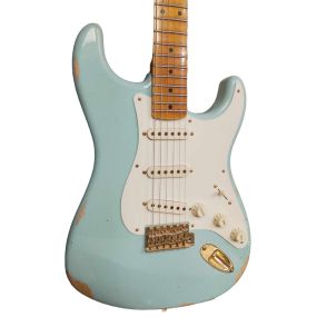 Fender Custom Shop 57 Strat Relic in Faded Aged Daphne Blue