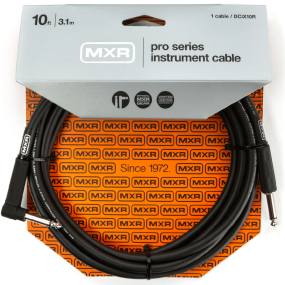 MXR 10 FT Pro Series Straight to Right Angle Instrument Cable