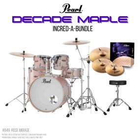 Pearl Decade Maple 22" Fusion Plus Drumkit Increda-Bundle in Rose Mirage