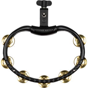 Meinl Percussion TMT2BBK Tradotional Mountable ABS Series Mountable Molded ABS Tambourine Solid Brass Jingles in Black