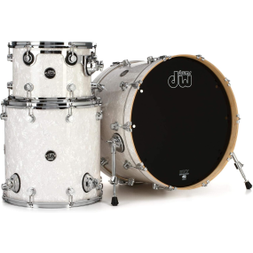 DW Performance Series Finish Ply 3-Piece Drum Kit in White Marine