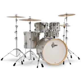 Gretsch Catalina Maple 5 Piece Drum Kit in Silver Sparkle