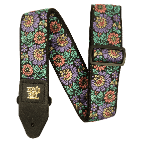 Ernie Ball Classis Jacquard Guitar Or Bass Strap in Evening Bloom