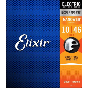 Elixir 12057 Electric Nano 7 String Electric Guitar Strings Light 10-56 Gauge