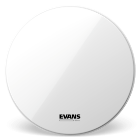 Evans EQ3 Resonant Smooth White Bass Drum Head, No Port, 16 Inch 1