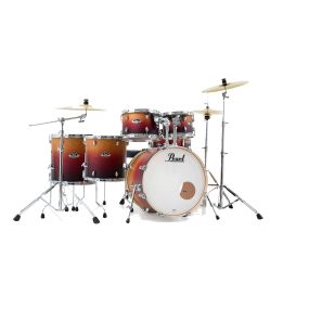 Pearl EXL Export Lacquer 22" Fusion Plus Kit (22BD, 10TT, 12TT, 16FT, 14SD) w/Hardware in Ember Dawn