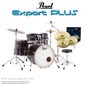 Pearl Export Plus 22" Fusion Plus Kit Package in Amethyst Twist