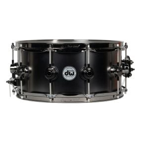 DW Collectors Series 6.5" x 14" Satin Black Nickel Over Brass Snare Drum