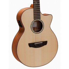 Faith Trembesi Venus 12 String Electro Acoustic Cutaway in Natural