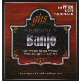 GHS PF120 Banjo 6 String 11- 42 Gauge