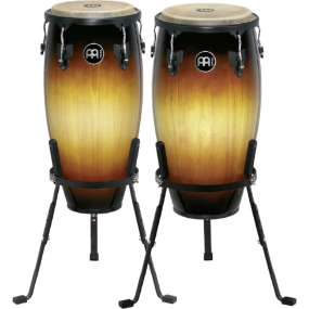 Meinl Percussion 11" & 12" Wood Conga Set and Basket Stands in Vintage Sunburst