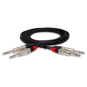 HOSA HSS010X2 10FT Pro Stereo Interconnect Dual REAN 1/4" TRS To Same