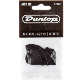 Jim Dunlop Player's Pack Nylon Jazz III Stiffo 6 Pack in Black