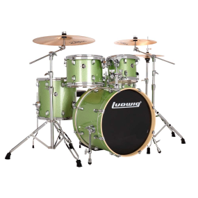 Ludwig Evolution 20" 5 Piece Drum Kit in Mint Sparkle