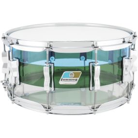 Ludwig Vistalite 50th Anniversary  6.5"x14" Blue Green Clear Snare Drum