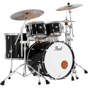 Pearl Masters Maple 4-Piece Shell Pack w/R2 Pipe (22B,10T,12T,16FT) in Matte Black Mist | EX-DEMO